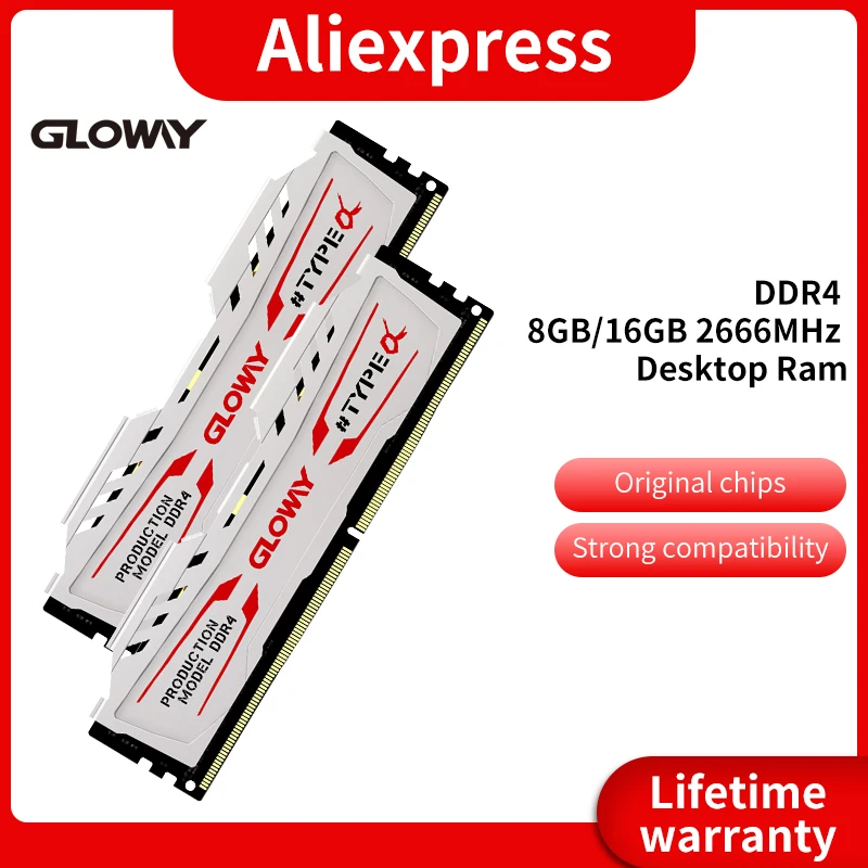 Memória Ram Ddr4 8gb 16gb 32gb 2666mhz 1.2v da Memória de Gloway Garantia Vitalícia Memória Ram Ddr4 - Imagem 2