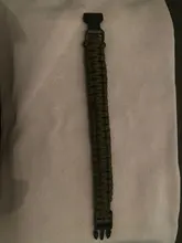 Pulsera de supervivencia de Paracord con hebilla de plástico entrelazada Cobra Verde militar delgada para viajes al aire libre y acampada