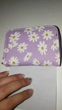 Las mujeres monedero lindo estudiante colgante borla, cuero cremallera Simple Margarita pequeña PU cartera moneda monedero mujer bolso de la tarjeta para las mujeres