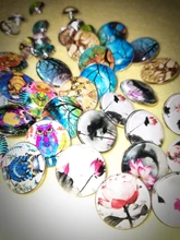 10 unids/lote Nuevo vidrio Snap mezclados, hermosa flor de algodón patrón exótico de cristal de 18mm botones para DIY, brazalete pulsera