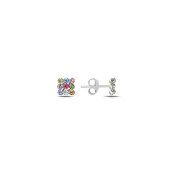 

Angemiel 925 Sterling Silver Zircon Square Earrings