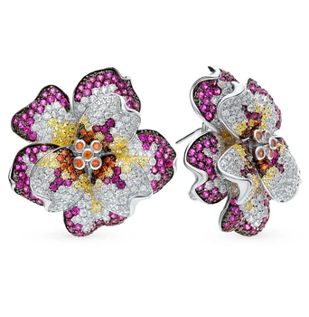 

Silver earrings with cubic zirconia sunlight sample 925