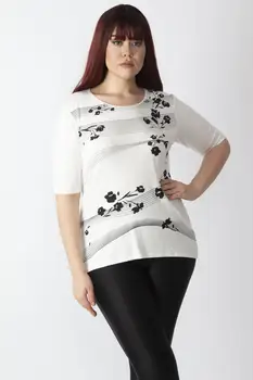 

Sans Textile Women Bone Flower Printed Viscose Blouse 65 N16024