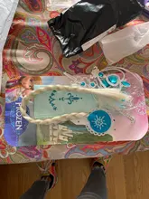 Peluca de princesa Frozen de Disney para niñas, juego de maquillaje para niñas, corona de lavado a mano, accesorios para muñecas