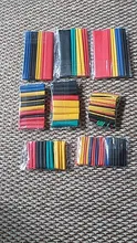164 unids/set termorretráctil tubo termoretractil poliolefina tubo Cable Kit de surtido aislado manguito tubo de envoltura de alambre Cable manga