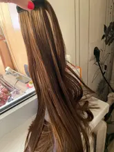 MANWEI-Extensiones de cabello para dama, extensor de pelo sintético de 24, de coleta natural largas y lisas, 60g por pieza, no teñible