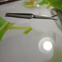 1pc pinzas de uñas artísticas de acero inoxidable acción cruzada pinzas multifuncional en forma de Clip de manicura curva alicate para uñas herramientas