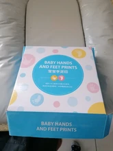 Kit de impresión de huella de bebé, arcilla suave de secado al aire para el cuidado del bebé, Kit de impresión de mano para pies, juguetes de fundición, almohadilla de impresión, recuerdo para recién nacido