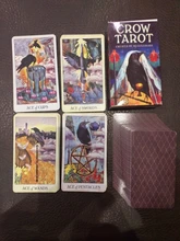 Cartas de Tarot de cuervos y guía en PDF, juegos de fiesta, cartas de adivinación del destino, venta al por mayor, 2021