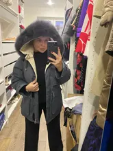 Winter Jacket Coat Parkas Fitaylor Zipper-Down Natural Women Outerwear Snow Warm Thick