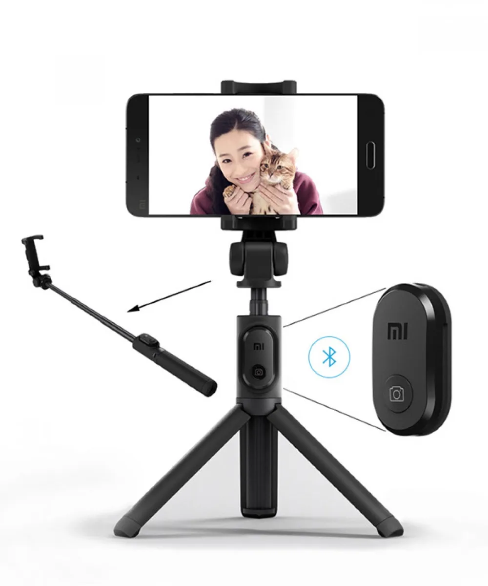 Xiaomi штатив селфи палка монопод с Беспроводной растяжимый для ручного мобильных