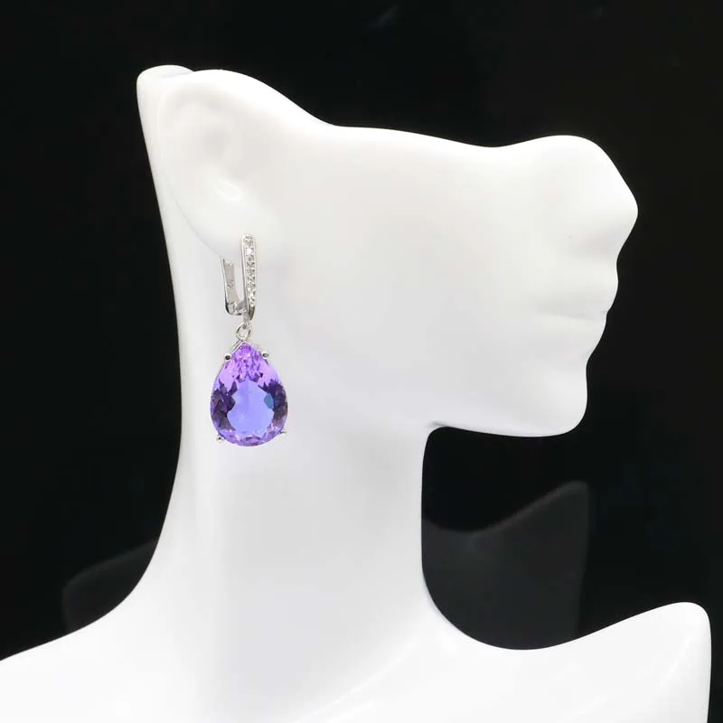Polished Shiny Color Changing Alexandrite Topaz Zultanite Silver Pendant Earrings For Sister silver pendant