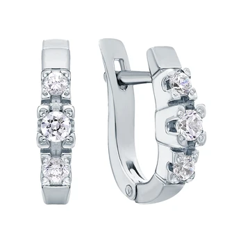 

Silver earrings with cubic zirconia sunlight sample 925