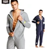 52025 Mens Hooded Jumpsuit One Piece Pajamas Pyjama Cotton Homewear Home Suit Hooded Pajamas Set For Men Onepiece Lounge-Onesie ► Photo 1/5