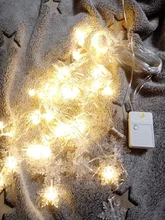 Led-String-Lights Christmas-Snowflakes Holiday Party Waterproof Connectable Wave