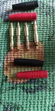 4pcs New 4mm Plugs Gold Plated Musical Speaker Cable Wire Pin Banana Plug Connectors