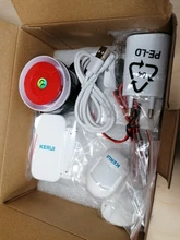 KERUI-sistema de alarma de seguridad para el hogar Detector de movimiento, Control de fuego, Detector de humo, alarma, pantalla con WIFI, GSM, TFT, 1,7 pulgadas, W18