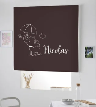 

Blind Iroa customizable Child/Elephant Nicolas! ROLLER BLINDS TRANSLUCENT! (CHOCOLATE 100X175)