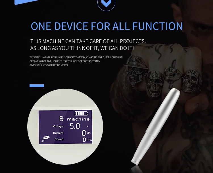  V6 Permanent Makeup Machine Kit Rotary Tattoo Gun Digital Microblading Machine Pen Portable PMU Sup