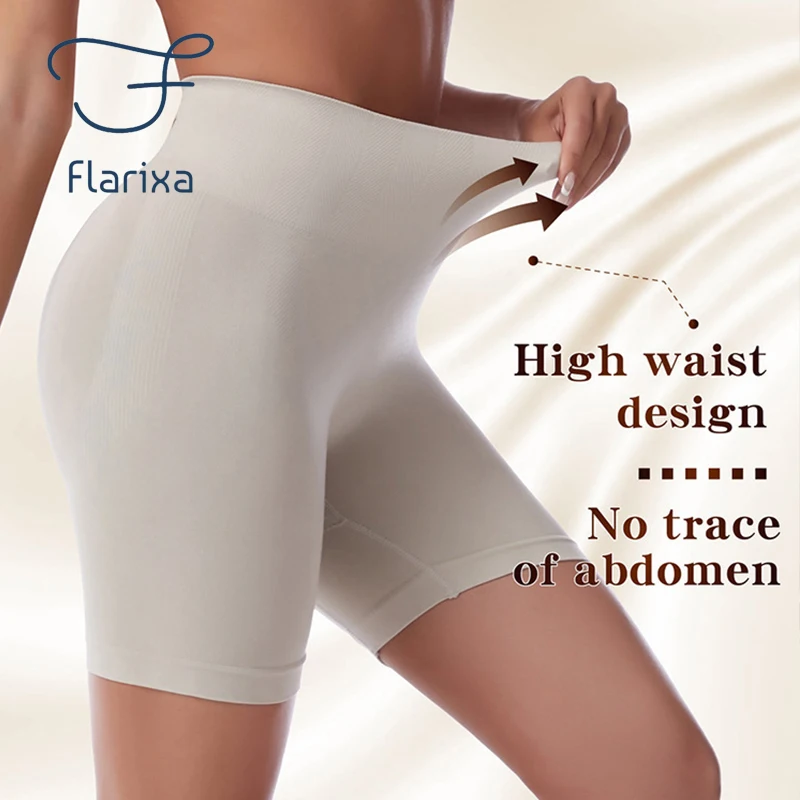 Flarixa Seamless Safety Pants Women's Shorts High Waist Abdominal Pants Postpartum Body Shaper Comfort Boxer Briefs Skirt Shorts Safety Shorts High Waist Shorts Safety Pants