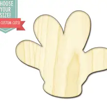 10 шт. Микки мышь-перчатка ручной работы-размер на заказ-лазерная резка Деревянные Художественные товары для рукоделия Настенный декор для свадебной детской комнаты DCS0641