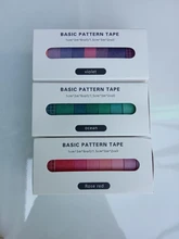 8 unids/set Color sólido básico de las líneas de cuadrícula Washi cinta lindo adhesiva cinta adhesiva Diy arte de colección de recortes de artículos de papelería para Decoración