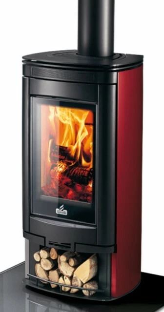 Wood stove 47,5X43,5X98CM 8KW Burgundy GRETA ELLEDI - AliExpress