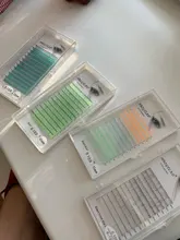 HBZGTALD-extensiones de pestañas postizas individuales, rizos C/D, 0,07/0,1 MM, 8-13MM, colores combinados