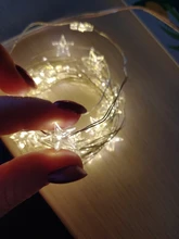 Fairy-Lights Battery-Operated Party-Use Copper 60-Star Outdoor LED Xmas Long for Silver-Color