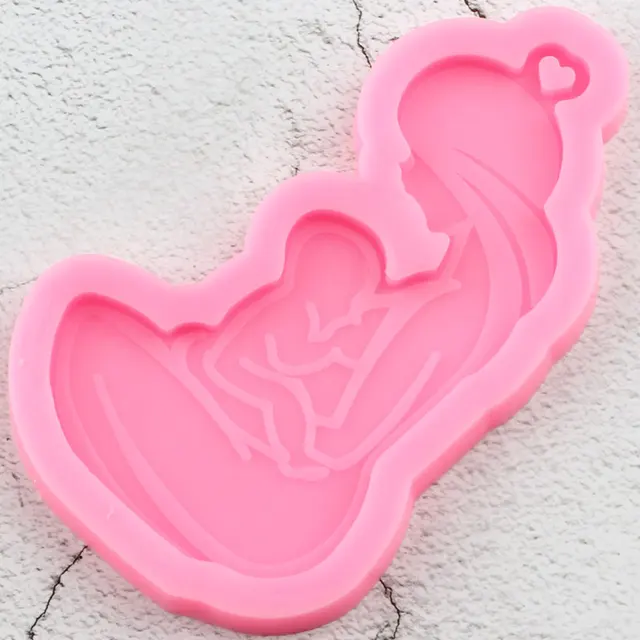 Fényes Szoptató Anya Baba Szilikon Penész Epoxi Kézműves Kulcstartó Polimer Agyag Ékszerek Kézzel Készített Varázsa Formák Medál - Image 5