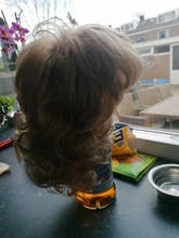 Curly Wig Hairpiece Natural Black/blonde Medium Women's Strongbeauty