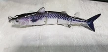 Swimbait-señuelo de atún de 4 secciones, 15cm, 31g, muestra gratis, Señuelos de pesca de lubina articulados duros para agua salada y dulce