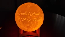 Night-Light Moon-Lamp Gift Photo-Customized 3d-Printing Rechargeable Personality 