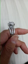 Engagement-Ring Cushion 925-Sterling-Silver Wedding-R4898 Zirconia Women Luxury for And