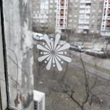 36pcs/lot White Snowflake Christmas Wall Stickers Glass Window Sticker Christmas Decorations
