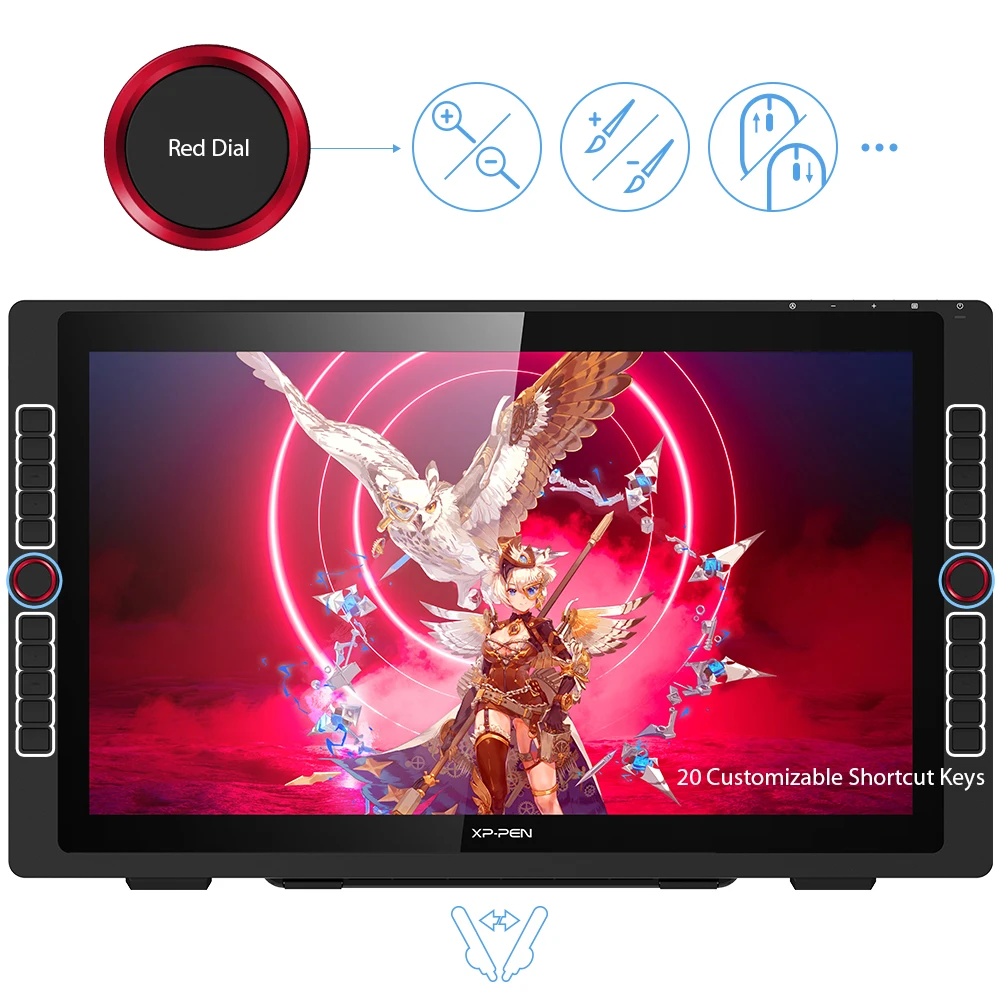 XPPen Artist 22R Pro 21.5 inch Drawing Tablet Pen Display Graphics Monitor 8192 Pen Pressure Tilt-Support Battery-Free - Image 2