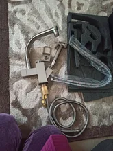 Onyzpily-grifo de cocina cromado Led extraíble, mezclador frío y caliente, 2 vías, 360 giratorio, montado en cubierta