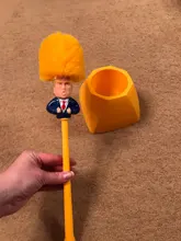 Set de cepillos para inodoro, Set de accesorios de limpieza de baño con escobillas originales de papel higiénico, Donald Trump