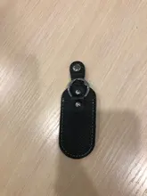 Bolsas de almacenamiento de cuero genuino para disco U, cubierta protectora para maletines de disco U para unidad Flash USB, pendrive, color negro