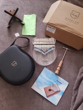 Stick Hammer Tuner Piano-Finger-Piano-Gift Kalimba-Case Thumb Acrylic Transparent 17-Key