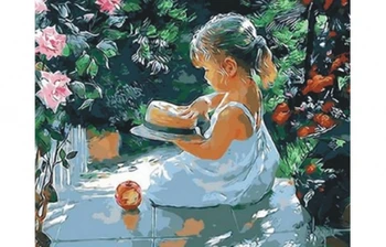 

Painting by numbers on canvas 40x50 cm "girl with a hat" Red Cat Q550