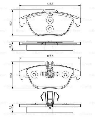Колодки тормозные MERCEDES W204/X204 07- задние BOSCH 0 986 495