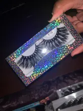 Sirena roja para pestañas, 1 par de pestañas de visón de 25mm, pestañas tupidas alargadas y dramáticas, maquillaje 3d de 25mm, venta al por mayor