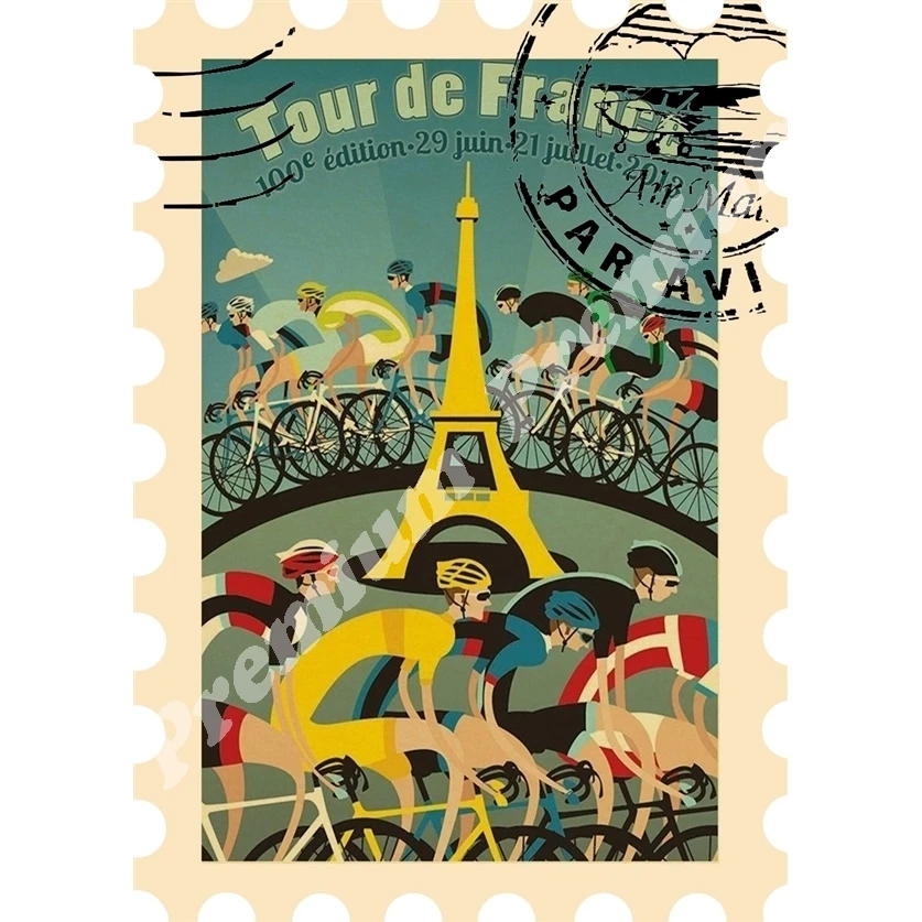 Париж Франция Сувенирный магнит Винтажный туристический плакат | Дом и сад