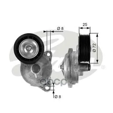 Натяжитель Ремня Приводного Ford Mondeo/Focus 1.6-2.0-04/Mazda Tribute Gates T38188 Gates арт. T38188