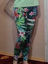 Qickitout 12% Spandex alta cintura Digital mallas impresas para ejercicio de deporte con polainas de las mujeres