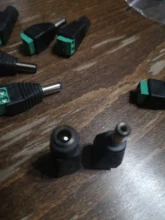 5 Juegos de 10 Uds. De cámaras, 2,1mm x 5,5mm, adaptador de enchufe hembra y macho, toma de corriente continua, color verde