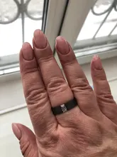 Carofeez-Anillo de piedras de imitación tipo circón para hombre y mujer, joyería negra, accesorios para amantes