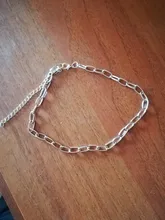 Cadena de eslabones retro para mujer, collar de exageración, gargantilla de oro fashi