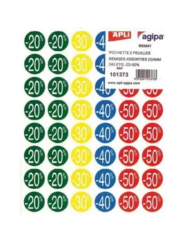 

TAGS DISCOUNTS 5 LEAVES WITH 240 UNITS. -20% / -50%